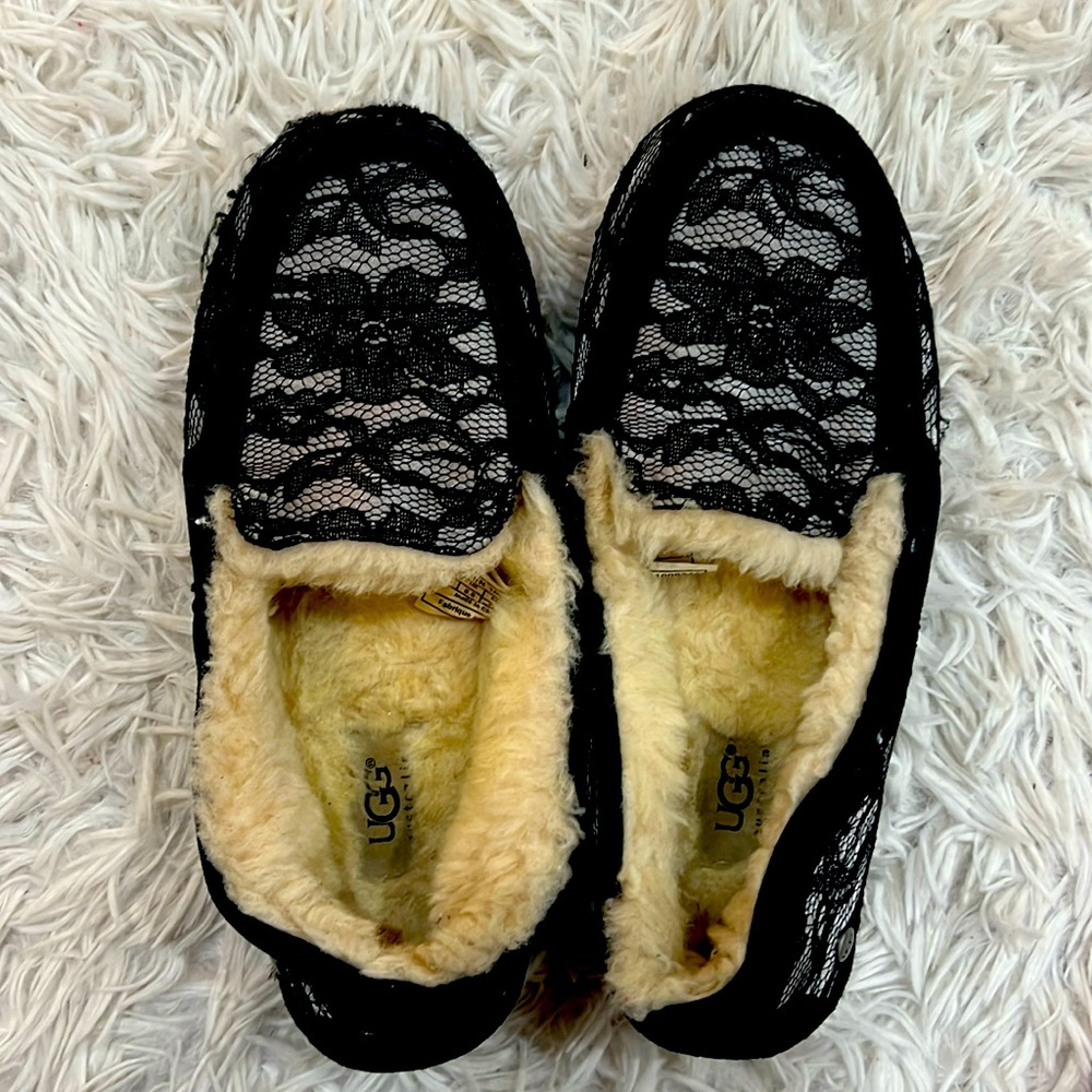 UGG moccasin lace slippers!